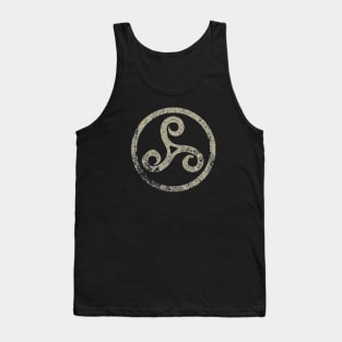 Celtic Knot Triskele Traditional Manx Irish 3 Legs Tank Top